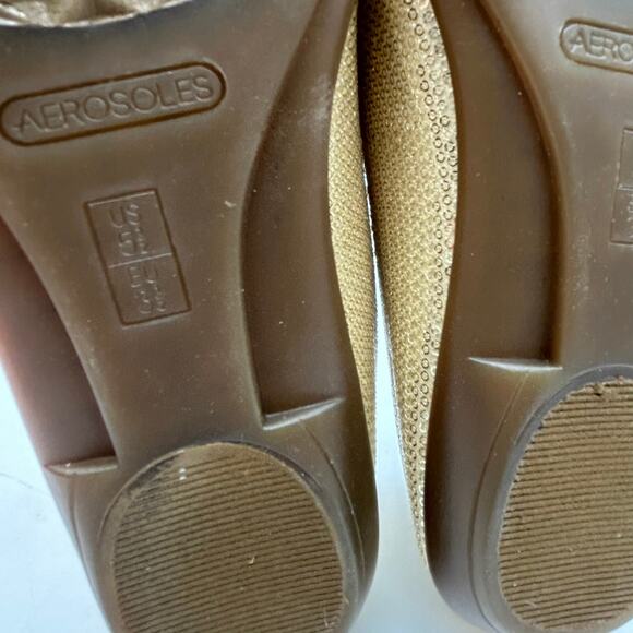 NIB Aerosoles Gold Sequin Smoking Loafers 5.5 Dressy Evening Party Costume New - Picture 10 of 16